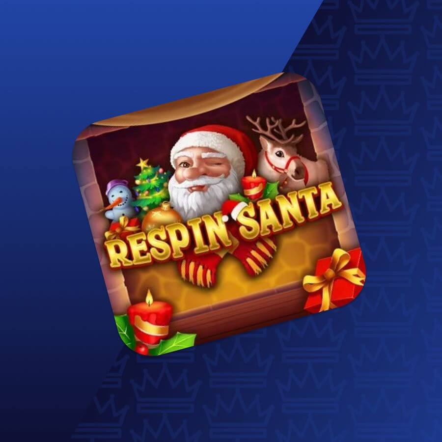 Game icon: Santa, a reindeer, Christmas tree and gifts with the title 'Respin Santa' on a festive banner.